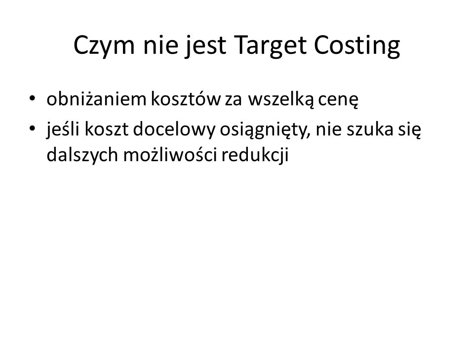 Target costing